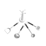 Maxbell Doll House Kitchen Utensil Set 1/12 Rich Accessories for Scene Props Kids White