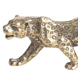 Maxbell Leopard Statue Cheetah Figurine Brass Handmade for Home Office Decoration