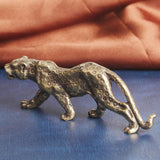 Maxbell Leopard Statue Cheetah Figurine Brass Handmade for Home Office Decoration