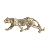 Maxbell Leopard Statue Cheetah Figurine Brass Handmade for Home Office Decoration