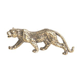 Maxbell Leopard Statue Cheetah Figurine Brass Handmade for Home Office Decoration