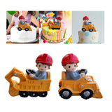 Maxbell Maxbell Resin Vehicle Toy Decorations Construction Theme Decorations Creative Mini Bagger