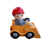 Maxbell Maxbell Resin Vehicle Toy Decorations Construction Theme Decorations Creative Mini Bulldozer