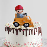 Maxbell Maxbell Resin Vehicle Toy Decorations Construction Theme Decorations Creative Mini Bulldozer