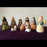 Maxbell Maxbell 9 Pieces Christmas Nativity Set Resin Crafts Decorations Collection Gifts