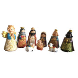 Maxbell Maxbell 9 Pieces Christmas Nativity Set Resin Crafts Decorations Collection Gifts