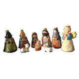 Maxbell Maxbell 9 Pieces Christmas Nativity Set Resin Crafts Decorations Collection Gifts