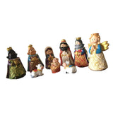 Maxbell Maxbell 9 Pieces Christmas Nativity Set Resin Crafts Decorations Collection Gifts