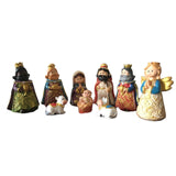Maxbell Maxbell 9 Pieces Christmas Nativity Set Resin Crafts Decorations Collection Gifts