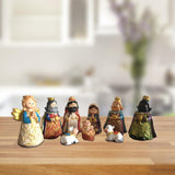 Maxbell Maxbell 9 Pieces Christmas Nativity Set Resin Crafts Decorations Collection Gifts