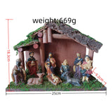 Maxbell Maxbell Nativity Manger Figurine Statue Resin Gifts Crafts for Home Decor Church