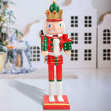 Maxbell Wooden Nutcracker Soldier Doll Figure Puppet Toy for Desktop Decor Gifts Style B