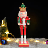 Maxbell Wooden Nutcracker Soldier Doll Figure Puppet Toy for Desktop Decor Gifts Style B