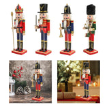Maxbell Maxbell Hand Painted Nutcracker Figures Handmade Miniatures for Yard  Red
