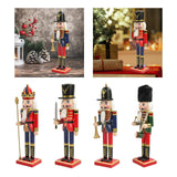 Maxbell Maxbell Hand Painted Nutcracker Figures Handmade Miniatures for Yard  Red