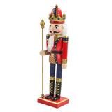 Maxbell Maxbell Hand Painted Nutcracker Figures Handmade Miniatures for Yard  Red