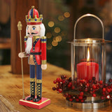 Maxbell Maxbell Hand Painted Nutcracker Figures Handmade Miniatures for Yard  Red