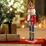 Maxbell Maxbell Hand Painted Nutcracker Figures Handmade Miniatures for Yard  Red