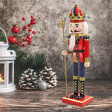 Maxbell Maxbell Hand Painted Nutcracker Figures Handmade Miniatures for Yard  Red