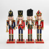 Maxbell Maxbell Hand Painted Nutcracker Figures Handmade Miniatures for Yard  Red Black