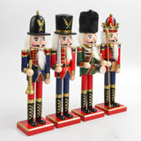 Maxbell Maxbell Hand Painted Nutcracker Figures Handmade Miniatures for Yard  Red Black