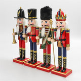 Maxbell Maxbell Hand Painted Nutcracker Figures Handmade Miniatures for Yard  Red Black