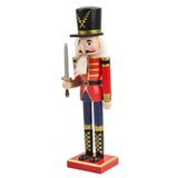 Maxbell Maxbell Hand Painted Nutcracker Figures Handmade Miniatures for Yard  Red Black