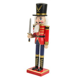 Maxbell Maxbell Hand Painted Nutcracker Figures Handmade Miniatures for Yard  Red Black
