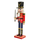 Maxbell Maxbell Hand Painted Nutcracker Figures Handmade Miniatures for Yard  Red Black