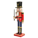 Maxbell Maxbell Hand Painted Nutcracker Figures Handmade Miniatures for Yard  Red Black