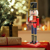 Maxbell Maxbell Hand Painted Nutcracker Figures Handmade Miniatures for Yard  Red Black