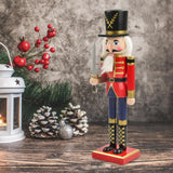 Maxbell Maxbell Hand Painted Nutcracker Figures Handmade Miniatures for Yard  Red Black