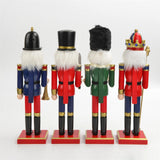Maxbell Maxbell Hand Painted Nutcracker Figures Handmade Miniatures for Yard  Red Black