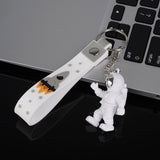 Maxbell 3Pcs Astronaut Keyring Bag Hanging Ornament Pendant Cartoon Wallet Decor Argent