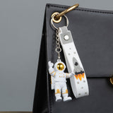 Maxbell 3Pcs Astronaut Keyring Bag Hanging Ornament Pendant Cartoon Wallet Decor Argent