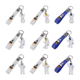 Maxbell 3Pcs Astronaut Keyring Bag Hanging Ornament Pendant Cartoon Wallet Decor Argent