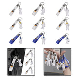 Maxbell 3Pcs Astronaut Keyring Bag Hanging Ornament Pendant Cartoon Wallet Decor Argent