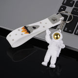 Maxbell 3Pcs Astronaut Keyring Bag Hanging Ornament Pendant Cartoon Wallet Decor Aureate