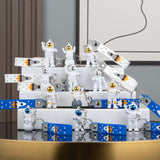 Maxbell 3Pcs Astronaut Keyring Bag Hanging Ornament Pendant Cartoon Wallet Decor Aureate