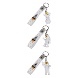 Maxbell 3Pcs Astronaut Keyring Bag Hanging Ornament Pendant Cartoon Wallet Decor Aureate