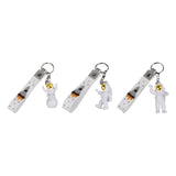 Maxbell 3Pcs Astronaut Keyring Bag Hanging Ornament Pendant Cartoon Wallet Decor Aureate
