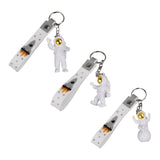Maxbell 3Pcs Astronaut Keyring Bag Hanging Ornament Pendant Cartoon Wallet Decor Aureate