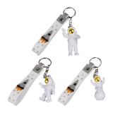 Maxbell 3Pcs Astronaut Keyring Bag Hanging Ornament Pendant Cartoon Wallet Decor Aureate