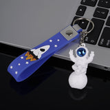 Maxbell 3Pcs Astronaut Keyring Bag Hanging Ornament Pendant Cartoon Wallet Decor Blue