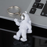 Maxbell 3x Astronaut Key Chain Car Key Holder Backpack Accessories Pendant Gifts Argent