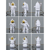 Maxbell 3x Astronaut Key Chain Car Key Holder Backpack Accessories Pendant Gifts Argent