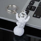 Maxbell 3x Astronaut Key Chain Car Key Holder Backpack Accessories Pendant Gifts Argent