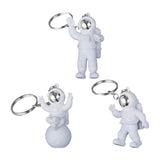 Maxbell 3x Astronaut Key Chain Car Key Holder Backpack Accessories Pendant Gifts Argent