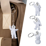 Maxbell 3x Astronaut Key Chain Car Key Holder Backpack Accessories Pendant Gifts Argent