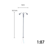 Maxbell 1:87 Miniature Street Light Model Micro Landscape Fairy Garden Accessories Grey